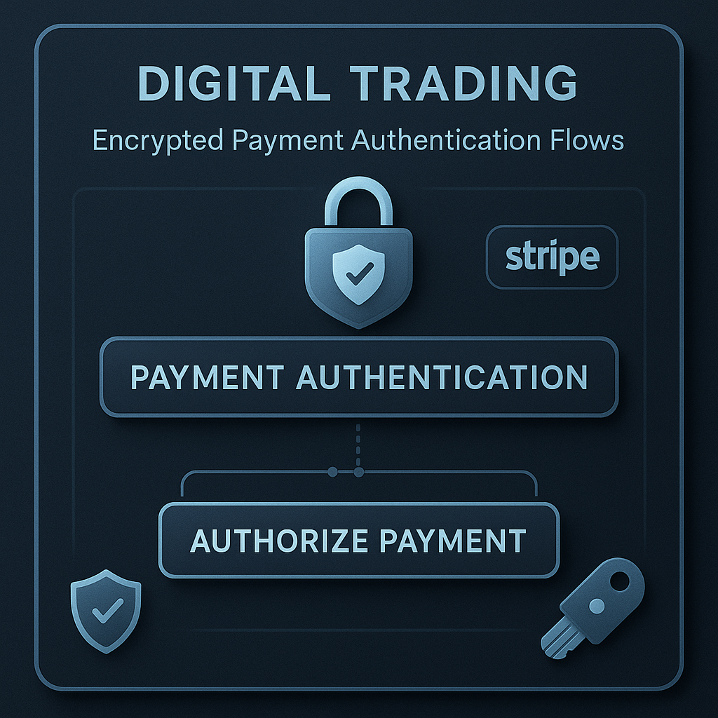 A secure digital trading interface displaying encr